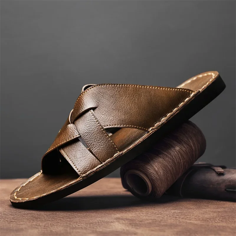 Hakiki Deri Erkek Rahat Sandal - Flip Flop Leather Men incelemesi ve fiyatı