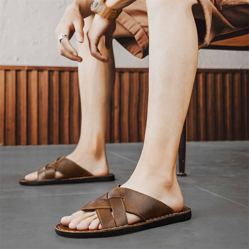 Hakiki Deri Erkek Rahat Sandal - Flip Flop Leather Men incelemesi ve fiyatı