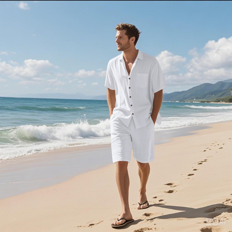 Erkekler Keten Karışımı Kamp Y - Linen Shirt Breathable incelemesi ve fiyatı