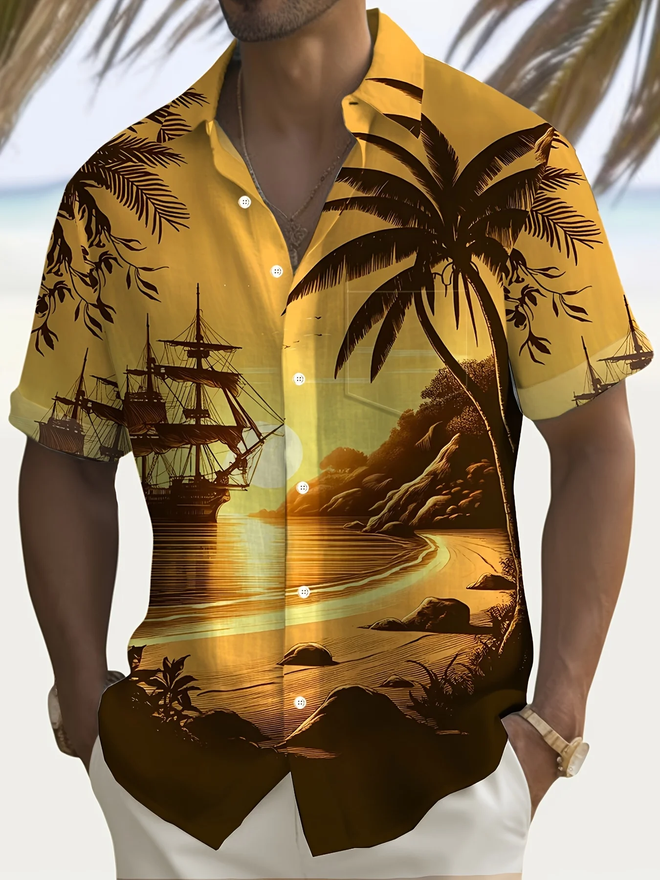 Minimal Mürekkep Dokulu Yaka D - Resort Shirt Floral incelemesi ve fiyatı