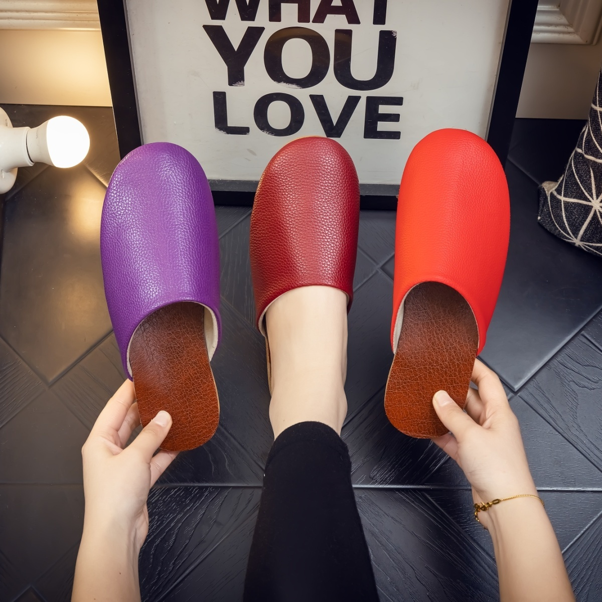 Moda siyah deri terlik erkek ö - Flip Flop Leather Men incelemesi ve fiyatı