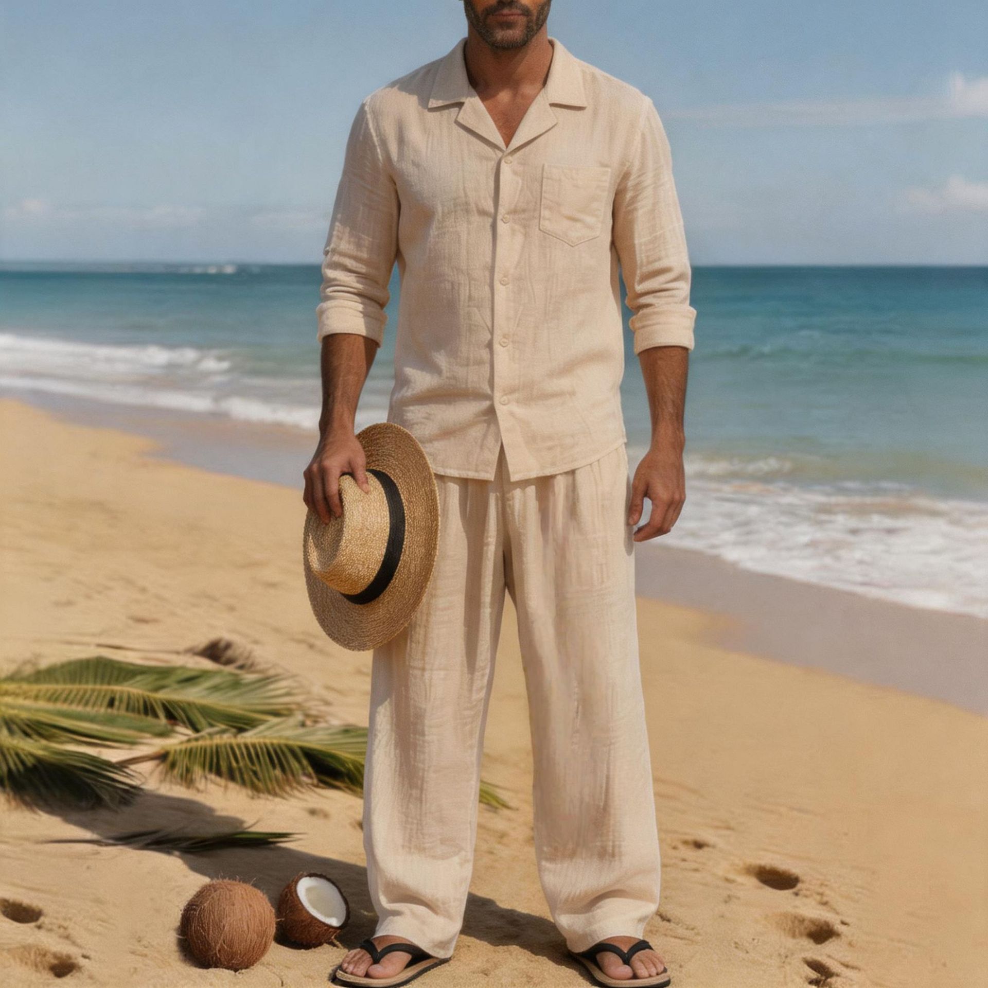 Keten Erkek Rahat Bol Nefes Al - Linen Shirt Breathable incelemesi ve fiyatı
