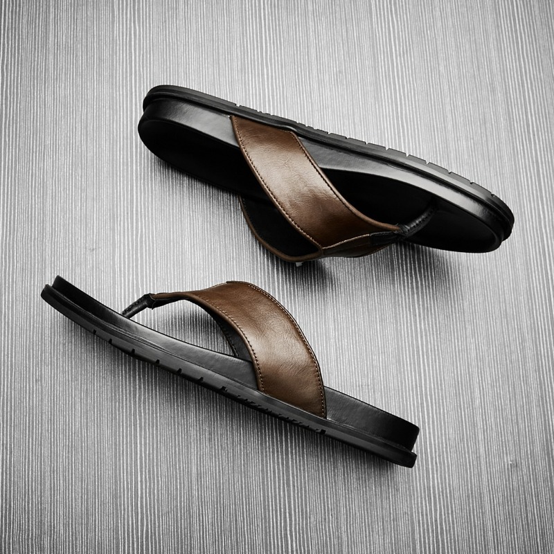 2026 Yaz Yeni Erkek Hakiki Der - Flip Flop Leather Men incelemesi ve fiyatı