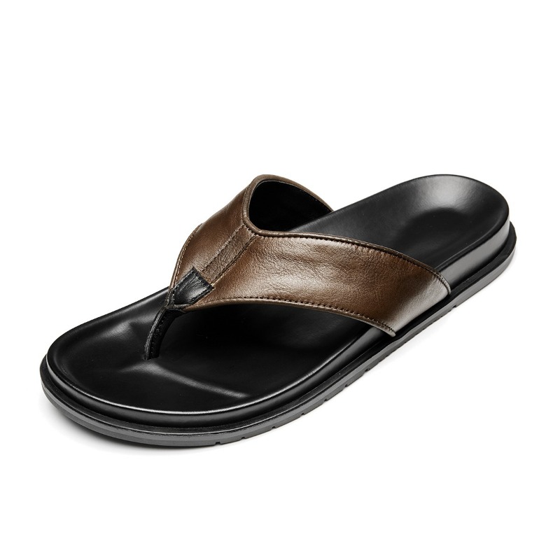 2026 Yaz Yeni Erkek Hakiki Der - Flip Flop Leather Men incelemesi ve fiyatı